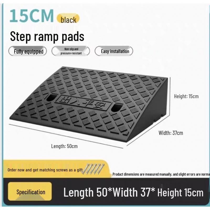 Uphill Step Mat: Plastic Slope Curb Car Sill and Speed Bump