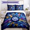 Borussia Dortmund Pattern Printed 3PCS Bedding Set Soft Skin-Friendly Washable Duvet Cover & Pillowcases Set All Season Bedroom