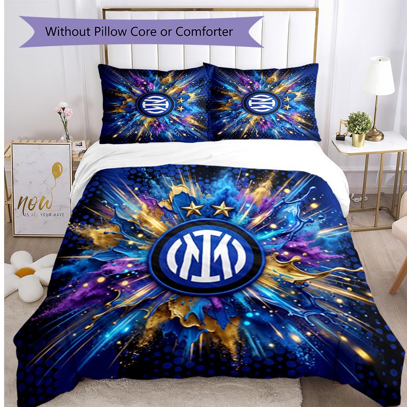Borussia Dortmund Pattern Printed 3PCS Bedding Set Soft Skin-Friendly Washable Duvet Cover & Pillowcases Set All Season Bedroom