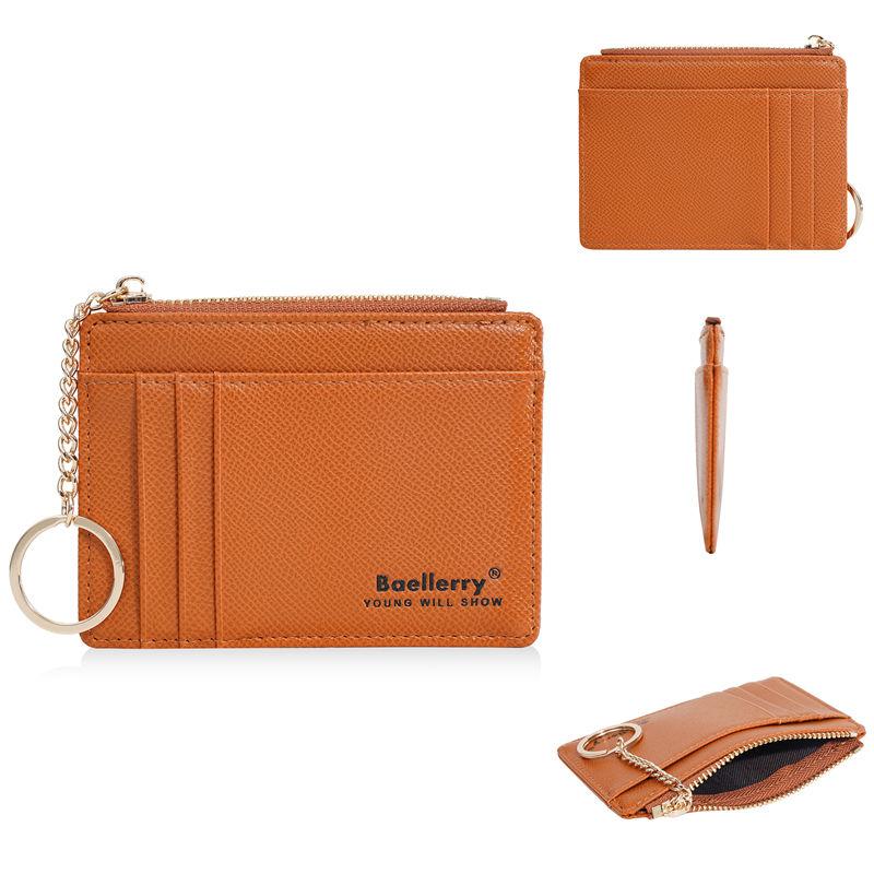 Baellerry Men Women Fashion ID Card Holder Driver License Bank Card Holder Mini Card Slot Purse