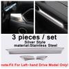 Door Handle Bowl / Window Lift Button / Water Cup Holder Cover Trim For Mazda CX-5 2017 - 2024 Silver Car Interior Accessories
