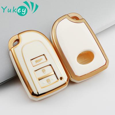 3 Buttons TPU Car Key Cover C For Toyota Yaris HAIs 2020 Hiace 200 Sienta Remote Shell FOB Protect Bag Keychain