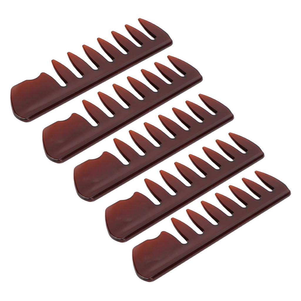 10pcs Styling Comb Wide Tooth Rounded Edge Thick Ergonomic Handle Lightweight Professional Comb for