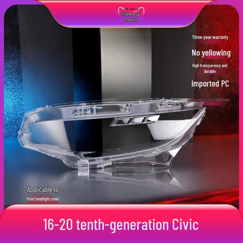 

Совместимая крышка линзы фары для Honda Civic 10-го поколения 2016-2020 годов выпуска прозрачный