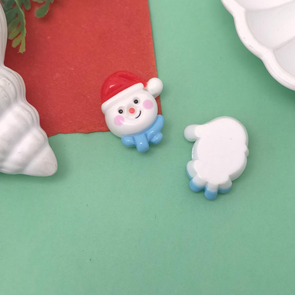 Kawaii Cartoon Christmas Series Flatback Resin Cabochon DIY Headwear Craft Doll House Accessories