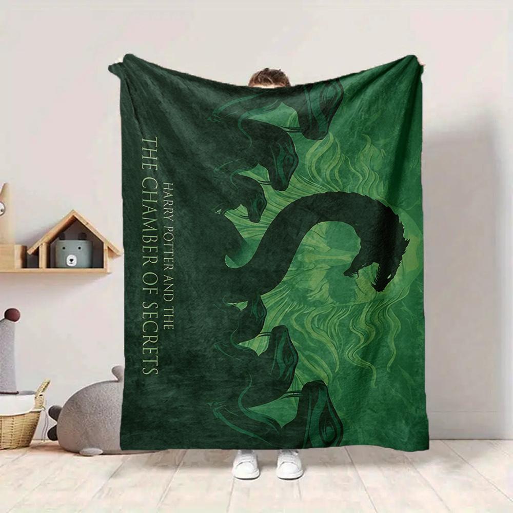 1Pc Harry Potter Chamber Secrets Flannel Fleece Blanket Soft Warm Throw Blanket for Sofa Bed Couch Home Decor Lightweight Travel Nap Blanket Xmas Gift