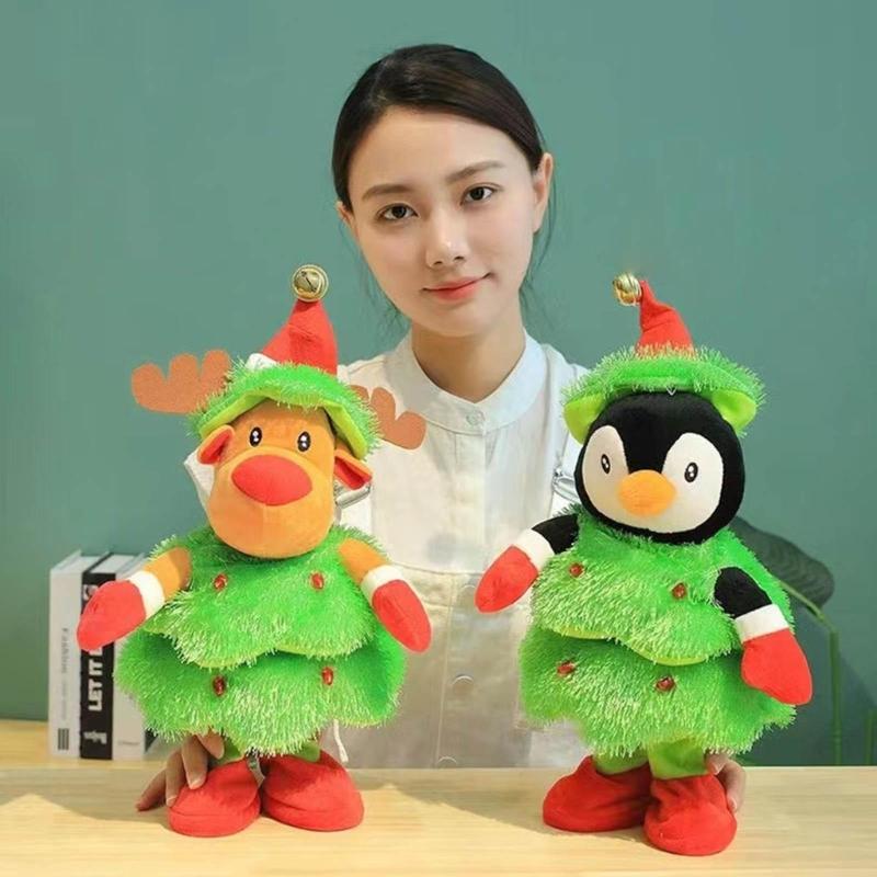 Dancing Christmas Tree Singing Xmas Tree Electronic Plush Toy Musical Doll Kids Gift Home Ornament Toddler Birthday Gift
