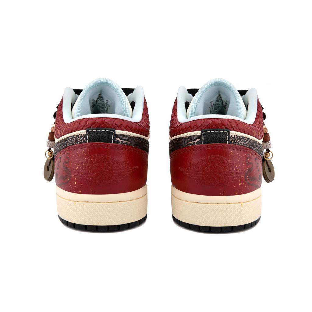 Jordan Air Jordan 1 Low Top Vintage Basketball Shoes Men's Unisex, Red HQ3437-101(Team18-)