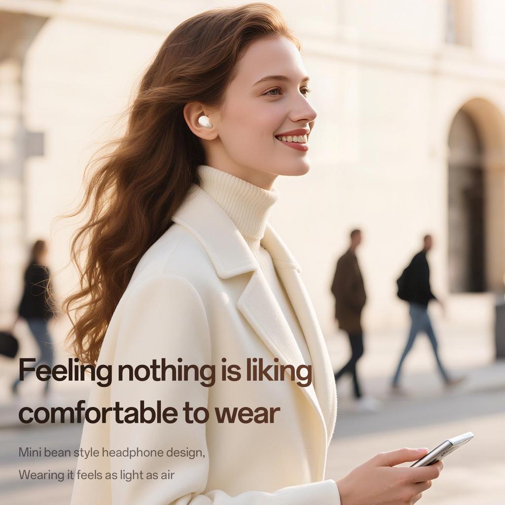 M150 Mini Noise-Cancelling Invisible Bluetooth Earbuds - Cute, Comfortable, and Truly Painless Long-Wear In-Ear Design