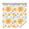 Daisy Wallpaper Cream and White for Living Room and Bedroom 50x1000