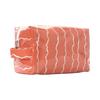 Wavy Pattern PVC Cosmetic Bag Large Capacity Waterproof Travel Toiletry Organizer Portable Storage Pouch with Handle for Bathroom