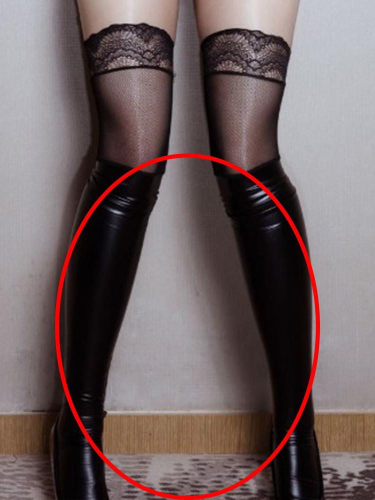 Sexy Wet Look PU Leather Dress Female Breast Exposing Bodysuit Hot Erotic Clubwear Sexy Elastic Latex Lingerie Cosplay Red Dress