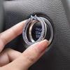 2pcs Hot Sales Rhinestone Car Start Button Decoration Circle Diamond Butterfly One Click Start Button Engine Start Stop Stickers