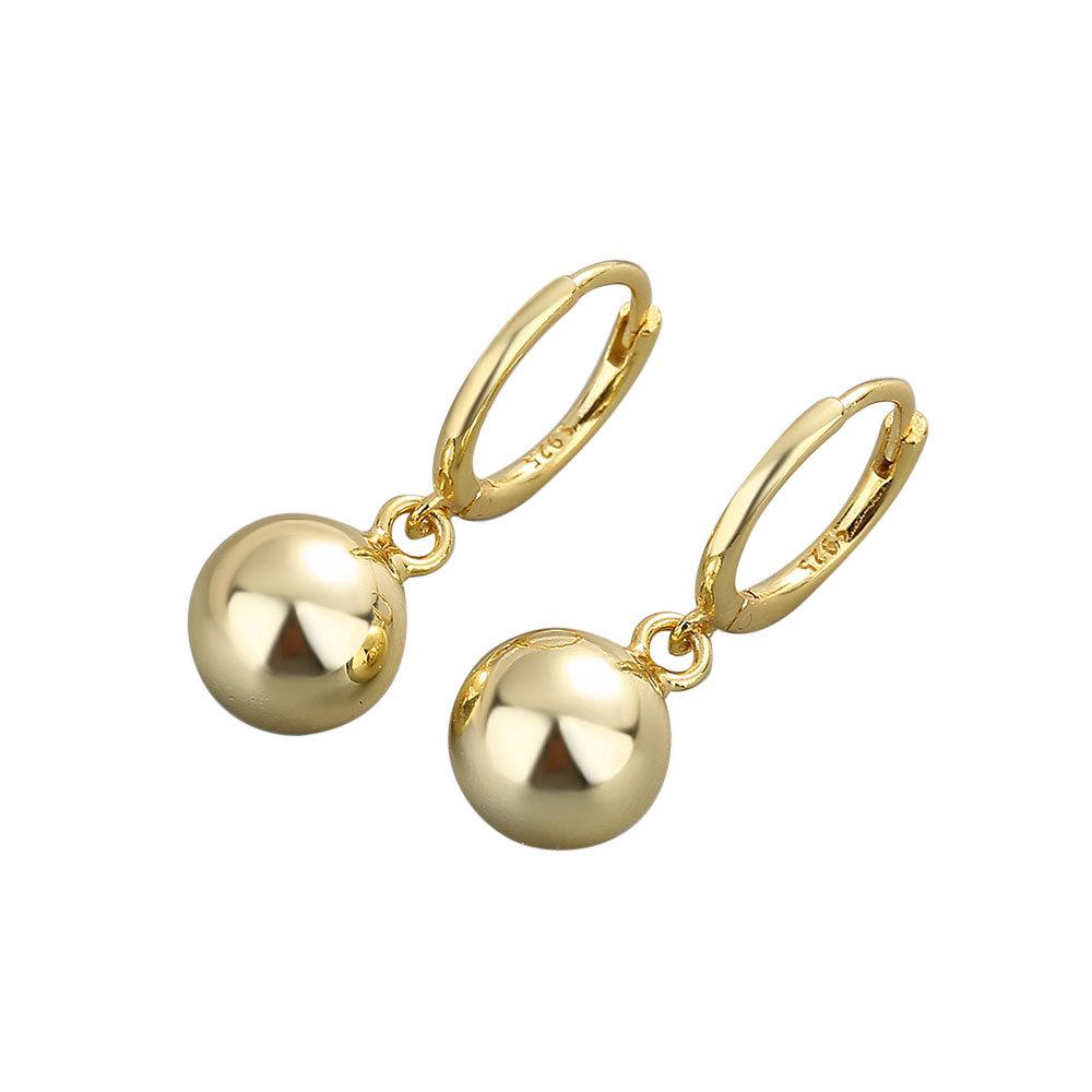 Exquisite Small Round Bead Huggie Earrings Minimalist Elegant Design Delicate Studs For Women Daily Wear Jewelry