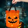 Grimace Party Pocket Trick or Treat LED Light Pumpkin Tote Bag Halloween Candy Bags Ghost Festival
