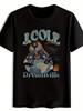 Black "J.Cole Dreamville" Graphic T-shirt - Casual Crew Neck