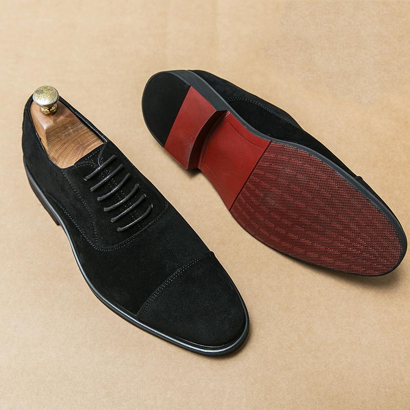 Pánské boty pro příležitostné podnikání nadměrné velikosti Semišové kožené boty Oxford pro pánské ploché boty