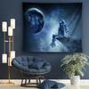 2D Deep Space Astronaut Tapestry Starry Sky Planet Wall Hanging