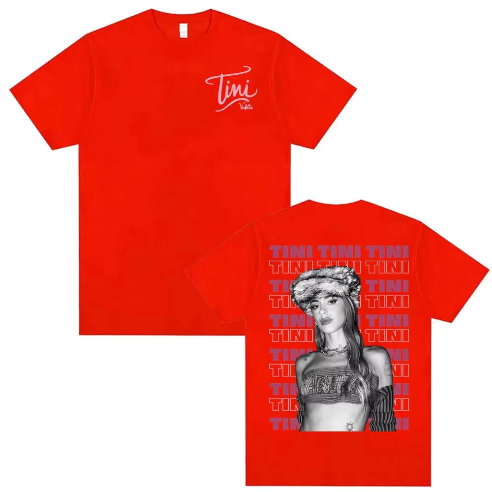 Singer Tini Stoessel Aesthetic Graphic Tshirt Men Womens Fashion Vintage Short Sleeve Tshirts High Street Pure Cotton T Shirt