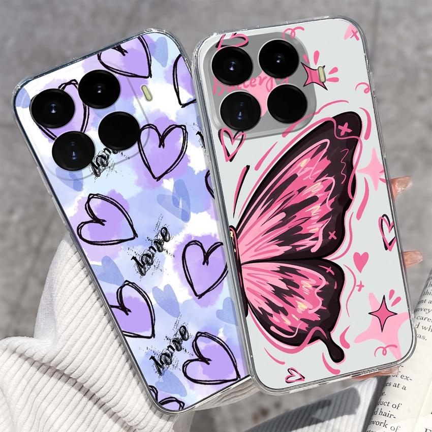 For Xiaomi 17T 17 Pro 17Max 17 Ultra Phone Case For Redmi 17C Redmi17 Lovely Bow Cartoon Lightweight Transparent TPU Bumper Scratch Resistance Housing