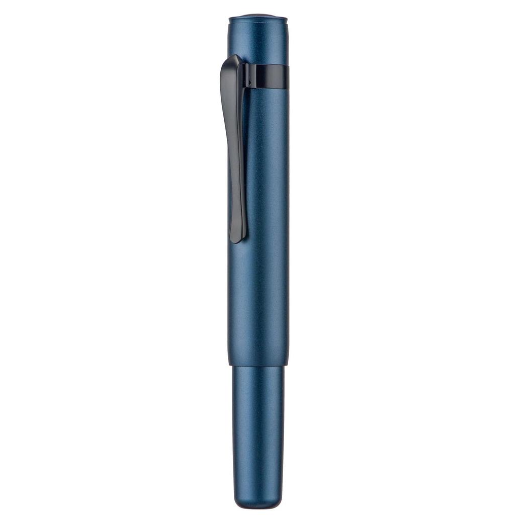 Hongdian M2 Mini Fountain Medium Soft Blue Slim Pocket Travel Pen Pen, Nib, Nib, Aluminum,