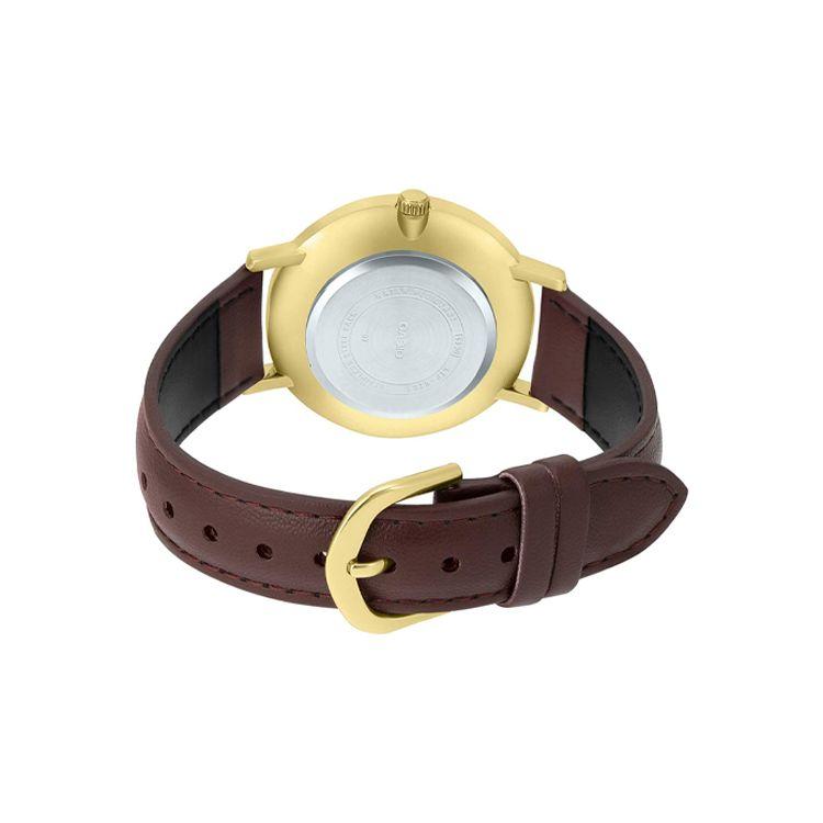 Casio Standard Series Fashion Business Simple Casual Versatile Classic Pointer Roman Scale Gold Large Dial Quartz Movement Leather Strap LTP-VT01GL-9B