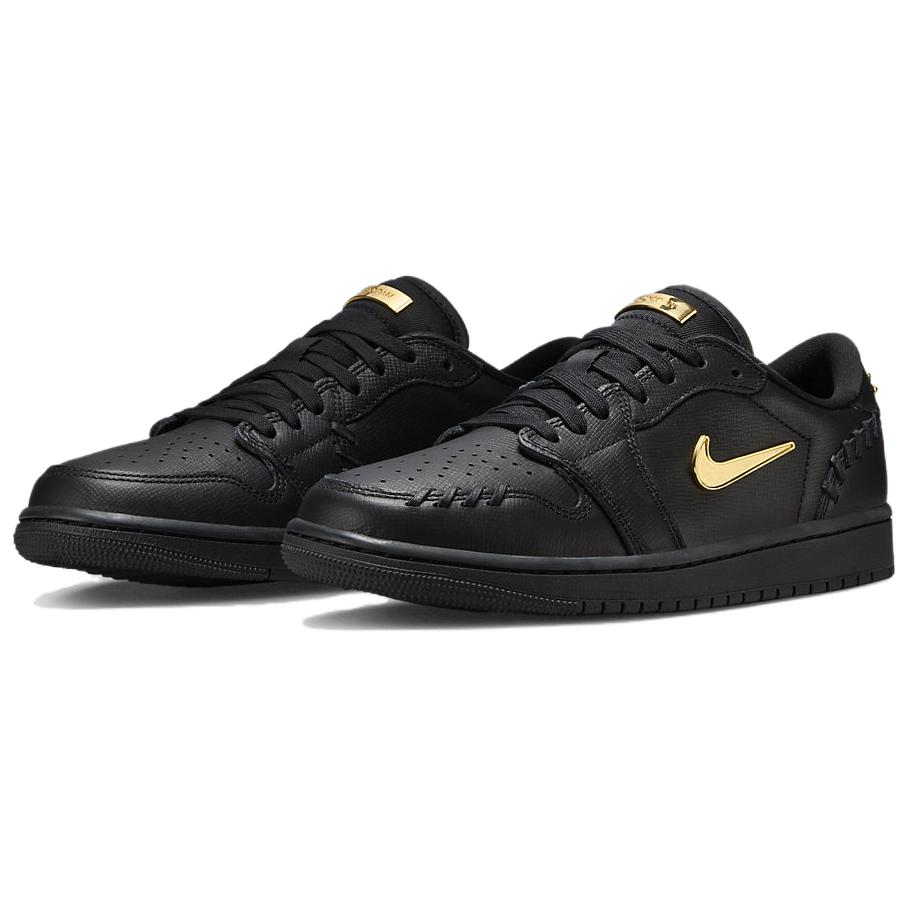 Air Jordan 1 Low Method of Make Black Women Sneakers Metallic-Gold FN5032-007