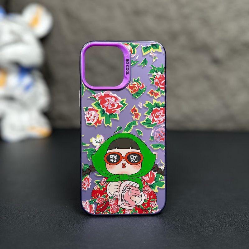 Applicable to 11promax mobile phone case iPhone11 Apple 11 new 1111 all-inclusive xr female Northeast big flower fortune