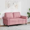 Vidaxl Zweisitzer-Sofa, Rosa, 120 cm, Mit Samt Polster