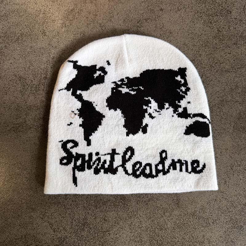 Fashion Pattern Letter Neutral Casual Knitted Hat For Autumn Winter And