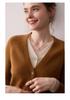 Soft, Skin-Friendly Cashmere Knit Color-Block Cardigan - Single-Breasted, Loose, and Slimming for Autumn/Winter Women's Wear