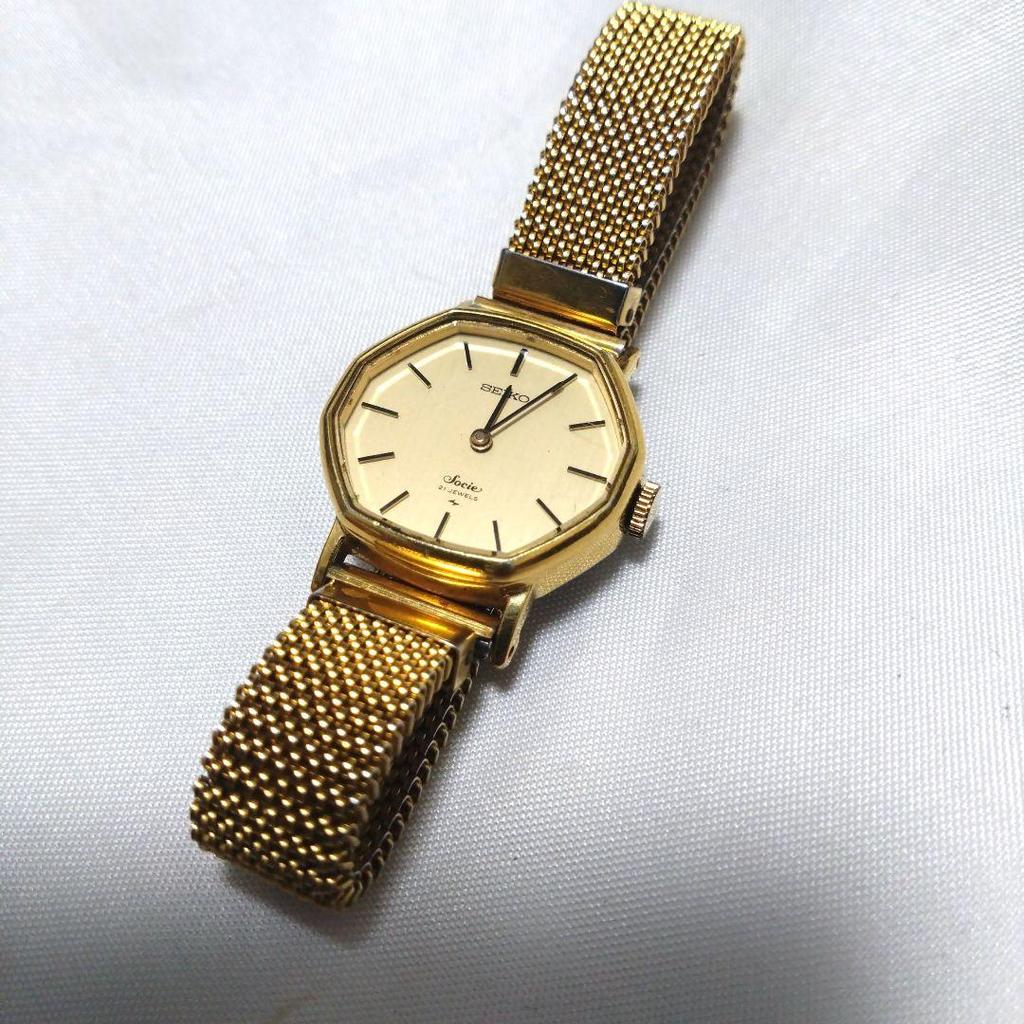 [USED] Extremely rare vintage 70s Seiko Socie hand-wound gold watch