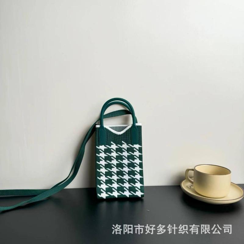 Premium Sense Ns Mobile Phone Bag New Cartoon Knitted Bag Dopamine Niche Versatile Messenger Shoulder Bag Handbag