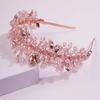 5 Colors Handmade Wedding Bride Luxury Red Blue Rhinestones Tiaras and Crowns Bridal Headband Costume Hair Accessories for Women