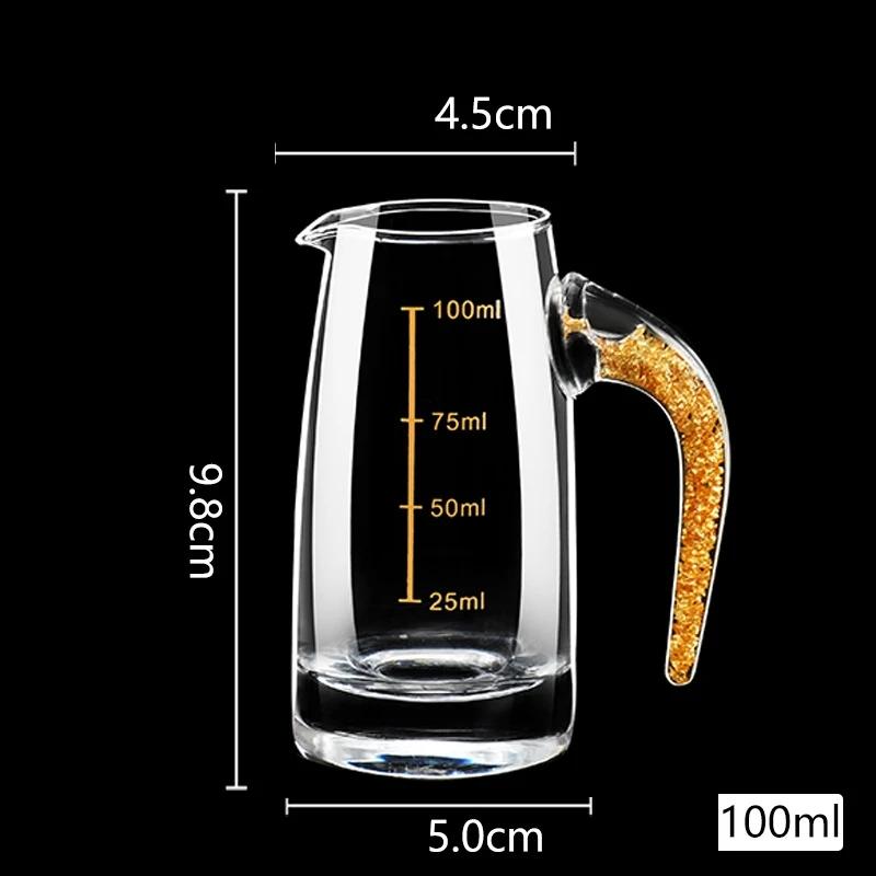 Crystal Liquor Spirits Shot Glasses Share Pot with Scale Wine Glasses Whiskey Glass Spirits Vodka Brandy Wine Dispenser