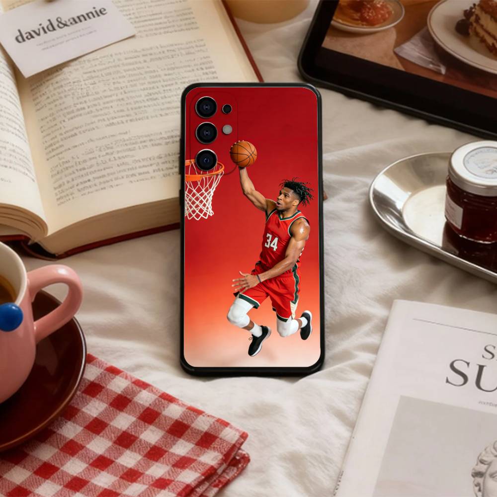 Basketball G-Giannis A-Antetokounmpo Phone Case For Samsung S 25,24,23,22,30,21,10,9,Ultra,Plus,Lite,FE,4,5 G Soft Black Case