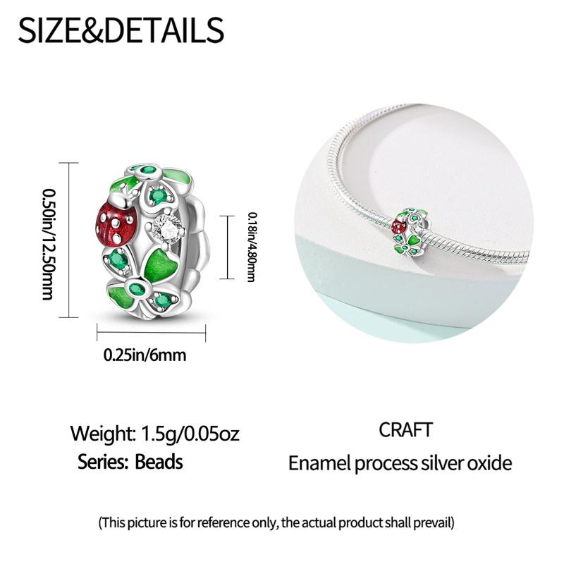 New In Copper Color Green Series-Four-Leaf Clover Pendant Fit Pan Bracelet Diy Charm Woman Jewelry