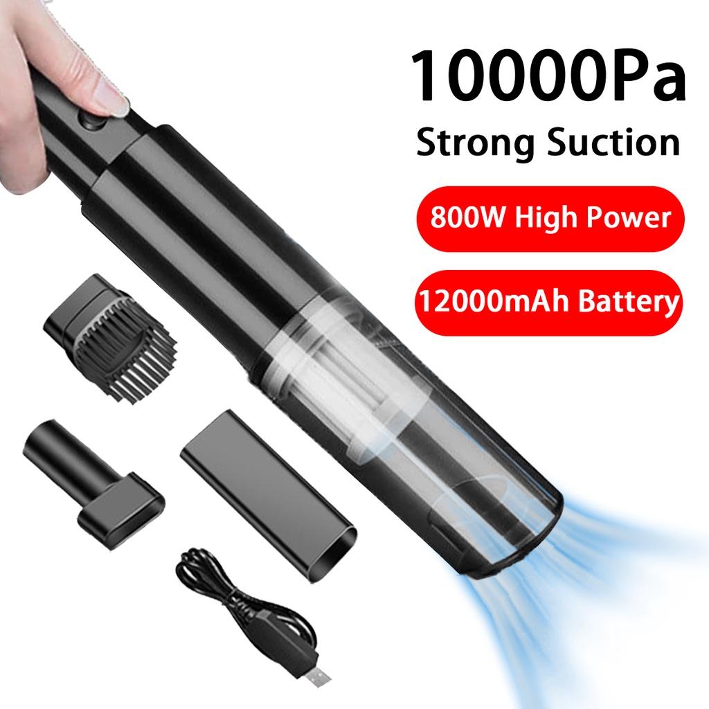 10 000 Pa 12 000 mAh 800 W ruční bezdrátový vysavač do auta Výkonný cyklónový vysavač Dobíjecí mokro-suchý auto Home
