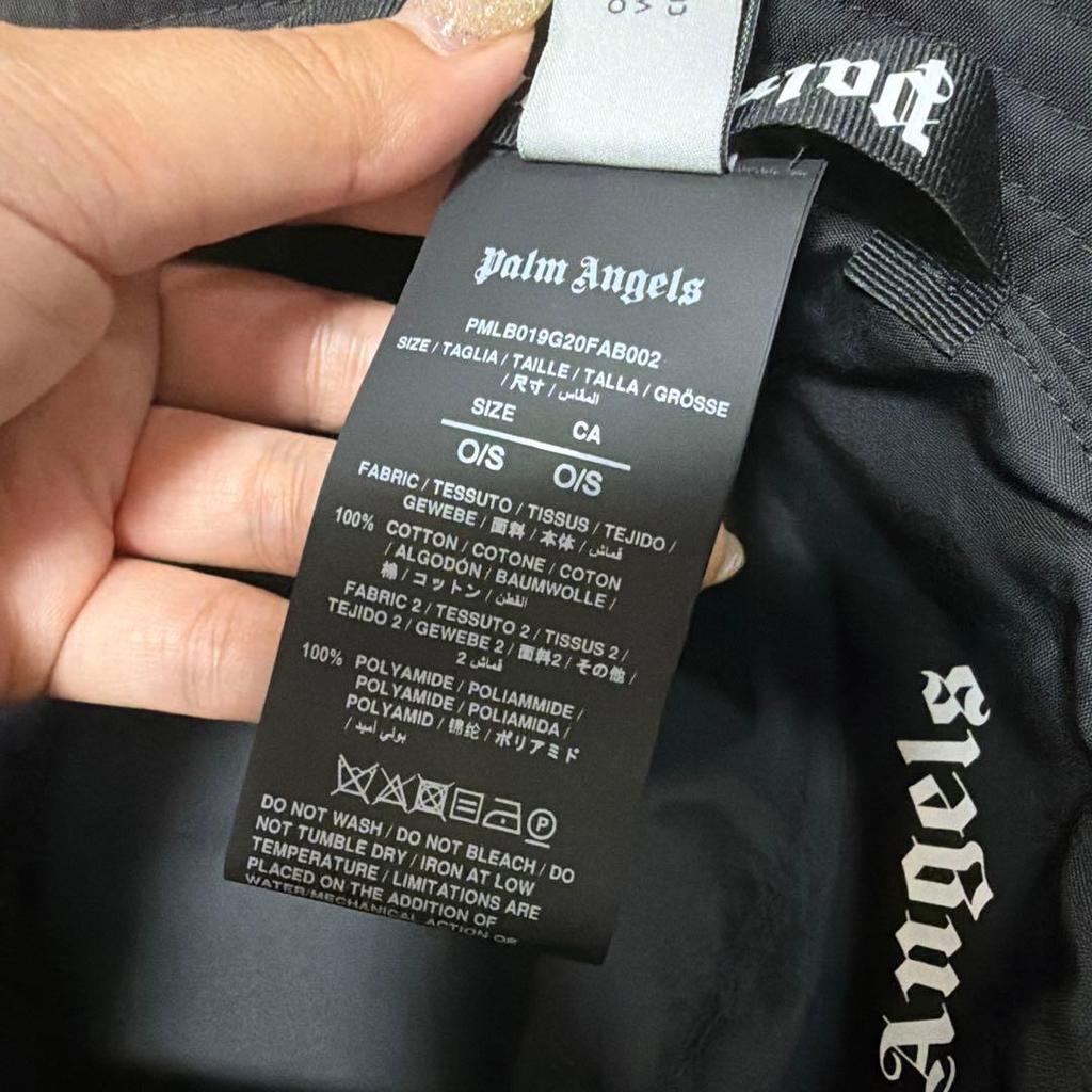 Used palm angels black bucket hat