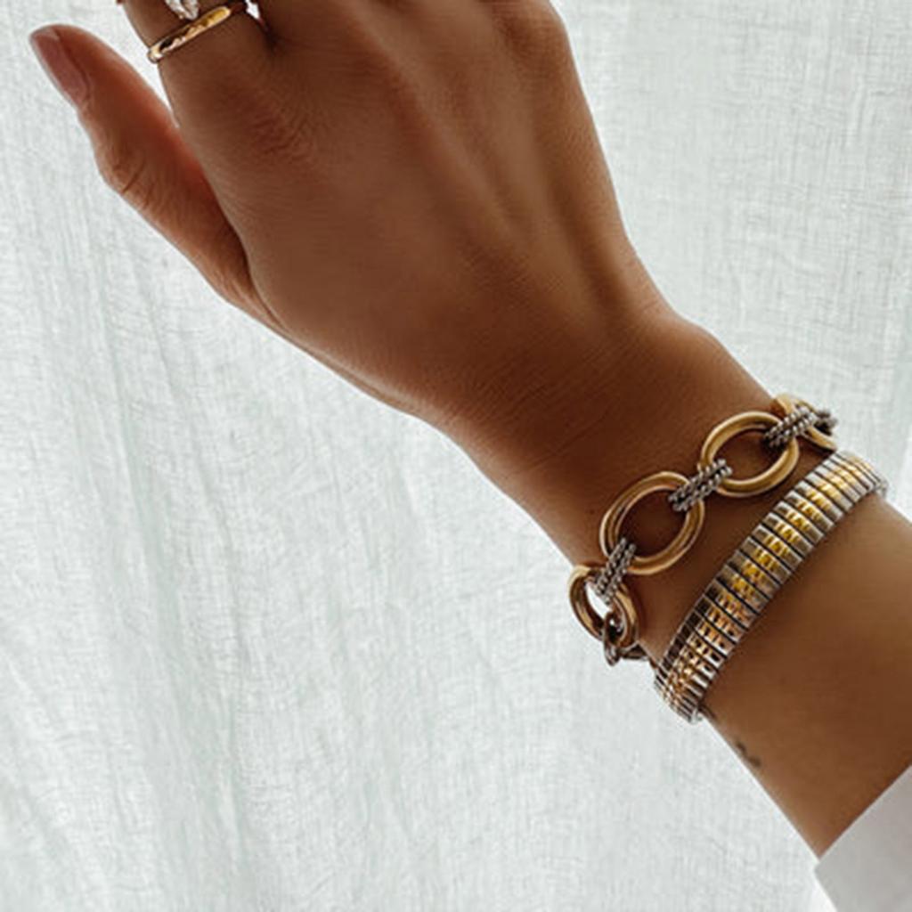 Minimalists 18K Gold Plated Chain Bracelet Dainty Jewelry Portable Accessory for Bridesmaids Or Wedding Supplies Gifts