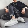 Fashion Brand Men's Leather Casual Shoes for Men Slip On Sneaker White Loafers Fashion Flats Sports Shoes Luxury Shoes Chaussure Hommes