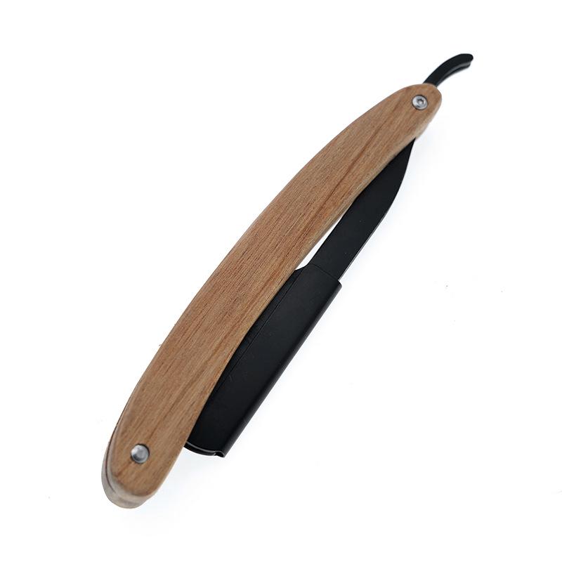 Rosewood Retro Stainless Steel Folding Razor for Shaving, Grooming, and Haircutting.