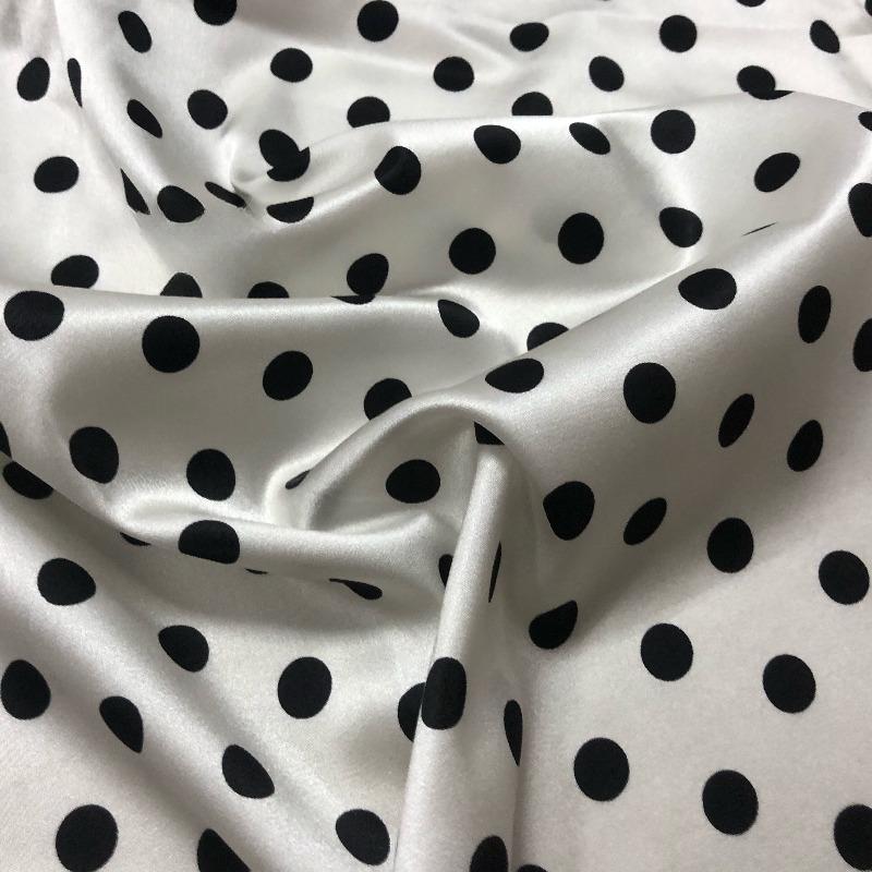 19 Momme Stretch Mulberry Silk Fabric Multi-Color Polka Dot Design Soft for DIY Sewing Summer Dress Shirt Cheongsam Fabric