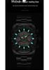 Binbond Skelett Non-Mechanisch Wasserdichte Herrenuhr - Schwarzes Metall & Blaues Design