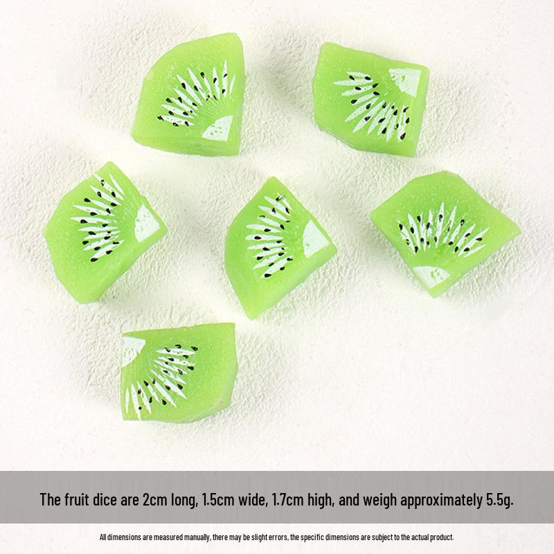 Miniature Fruit Cube Toys: Pitaya, Mango, Kiwi - Fruit Salad Platter Accessories