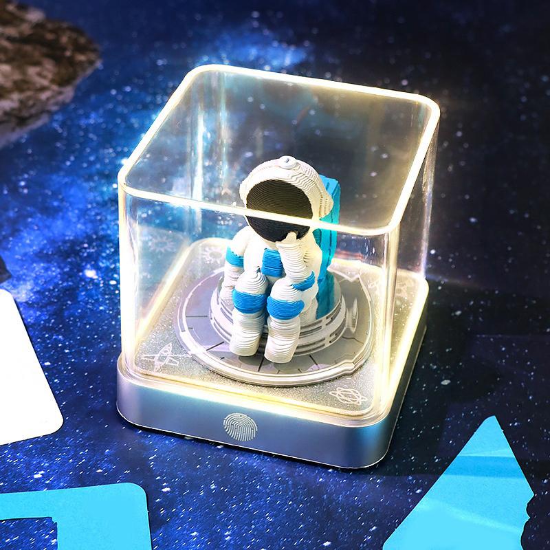 Tidsmätarkalender 2026 med ljus, 3D-kalender 2026, Gör-det-själv avrivbar tidmätarkalender, 3D-konstnärliga block, 3D-anteckningsblock