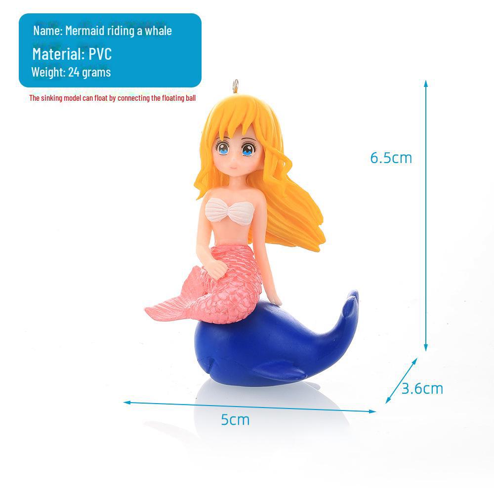 Mermaid Aquarium Décor: Creative Fish Tank Landscape and Bonsai Ornaments with PVC Cartoon Shells