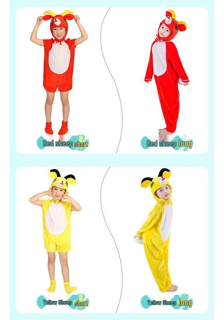 Gray Wolf, Tiger, Lion, Sheep, and Crocodile Kids' Animal Performance Costumes for Shows
