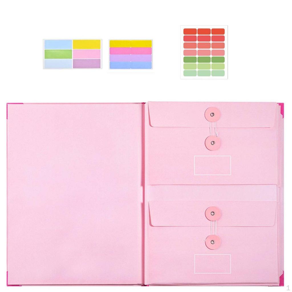 Expanding Accordion File Folder with Sticker Labels