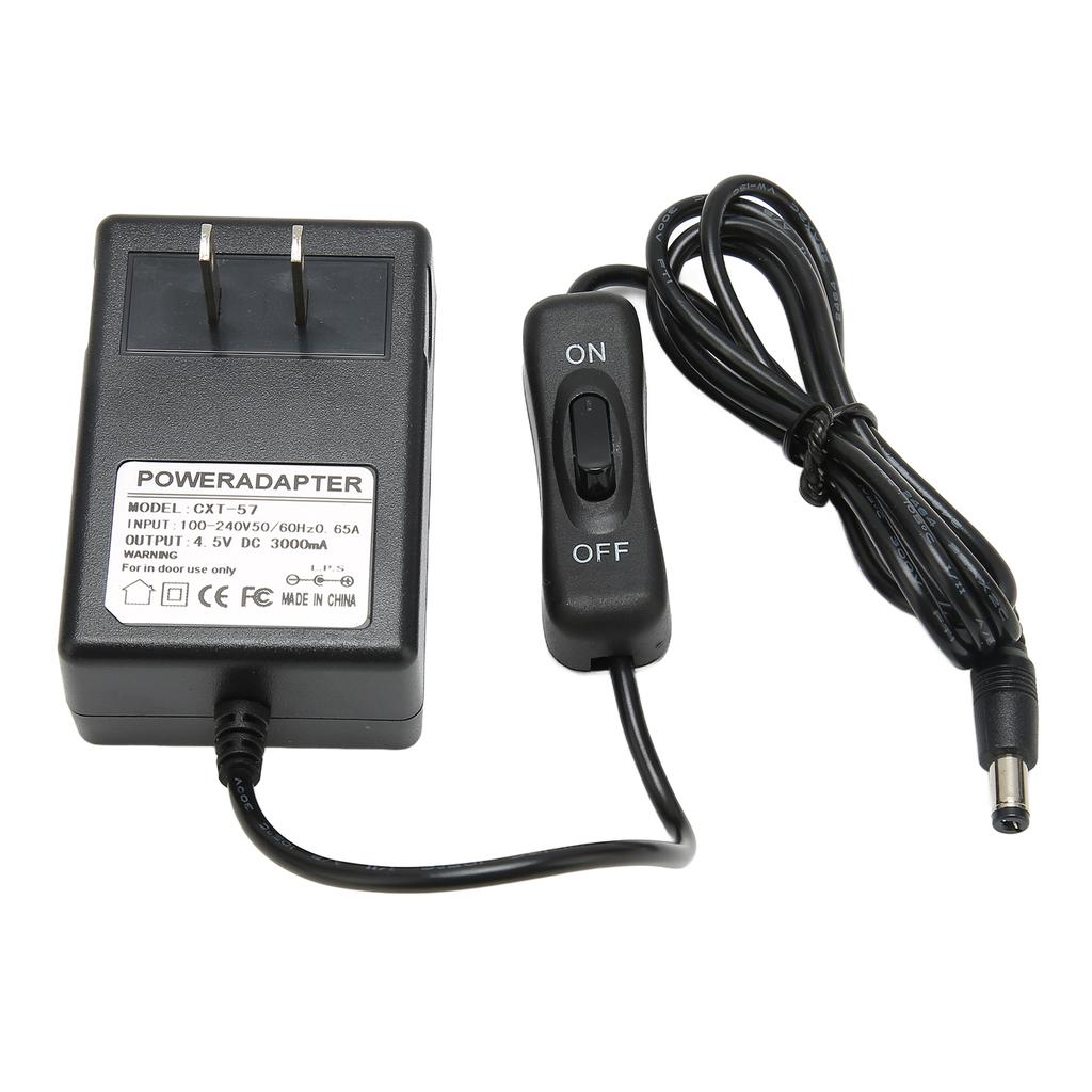 Foam Cutter Power Adapter 4.5V 3000mA 50 60Hz Input Strong Plasitc Metal Hot Wire Cutter Adaptor 100‑240V US Plug 13.5W